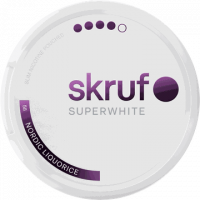 Skruf Superwhite no.58 Nordic Liquorice Xtra Strong