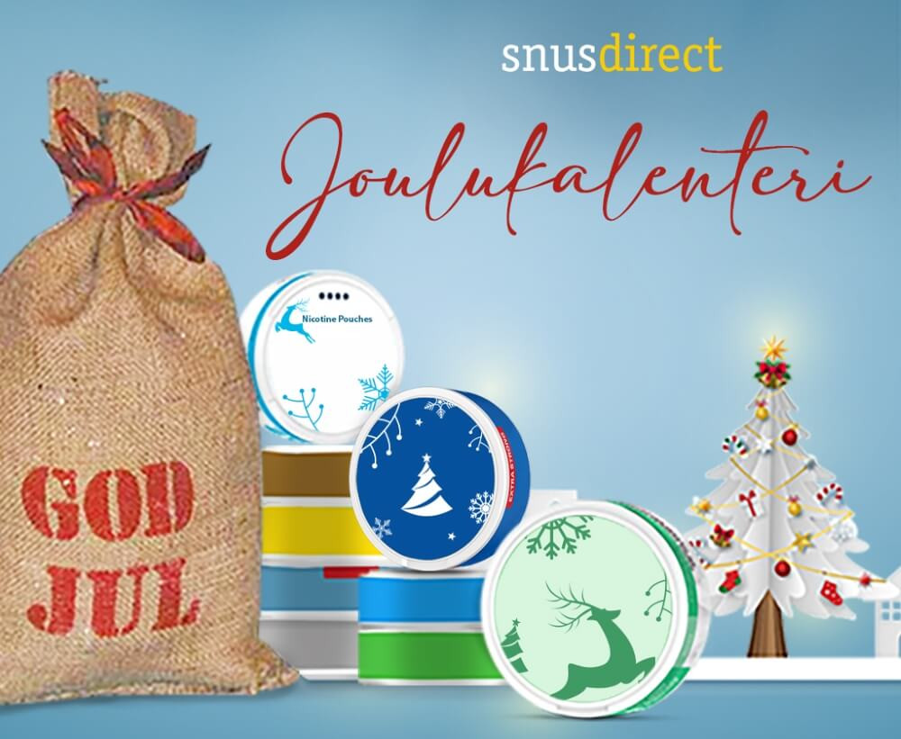 Snusdirect joulukalenteri 2022 on nyt täällä!